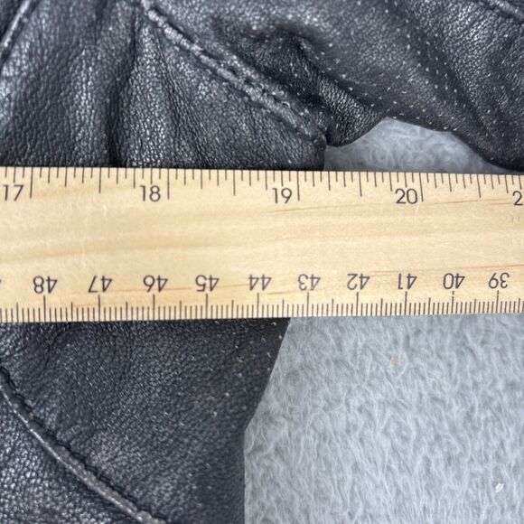 Harley-Davidson Women’s Black Core Washed Leather Biker Jacket XL Vented Side - Picture 11 of 16